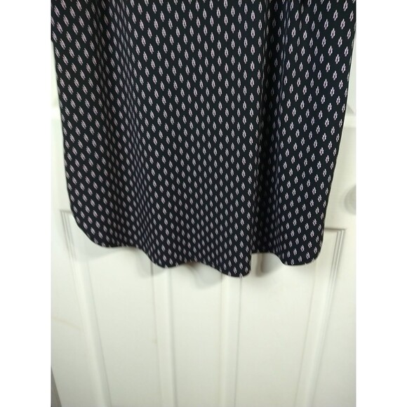 Woman Within 18/20 Blouse Black Purple Diamond Polka Dot Business Casual Stretch - Picture 4 of 10
